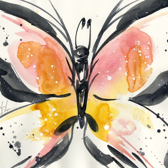 Original Watercolor Butterfly Painting - Butterfly Magic 8 - Picture 2 of 4